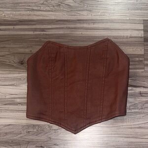 Edikted Brown Corset Top